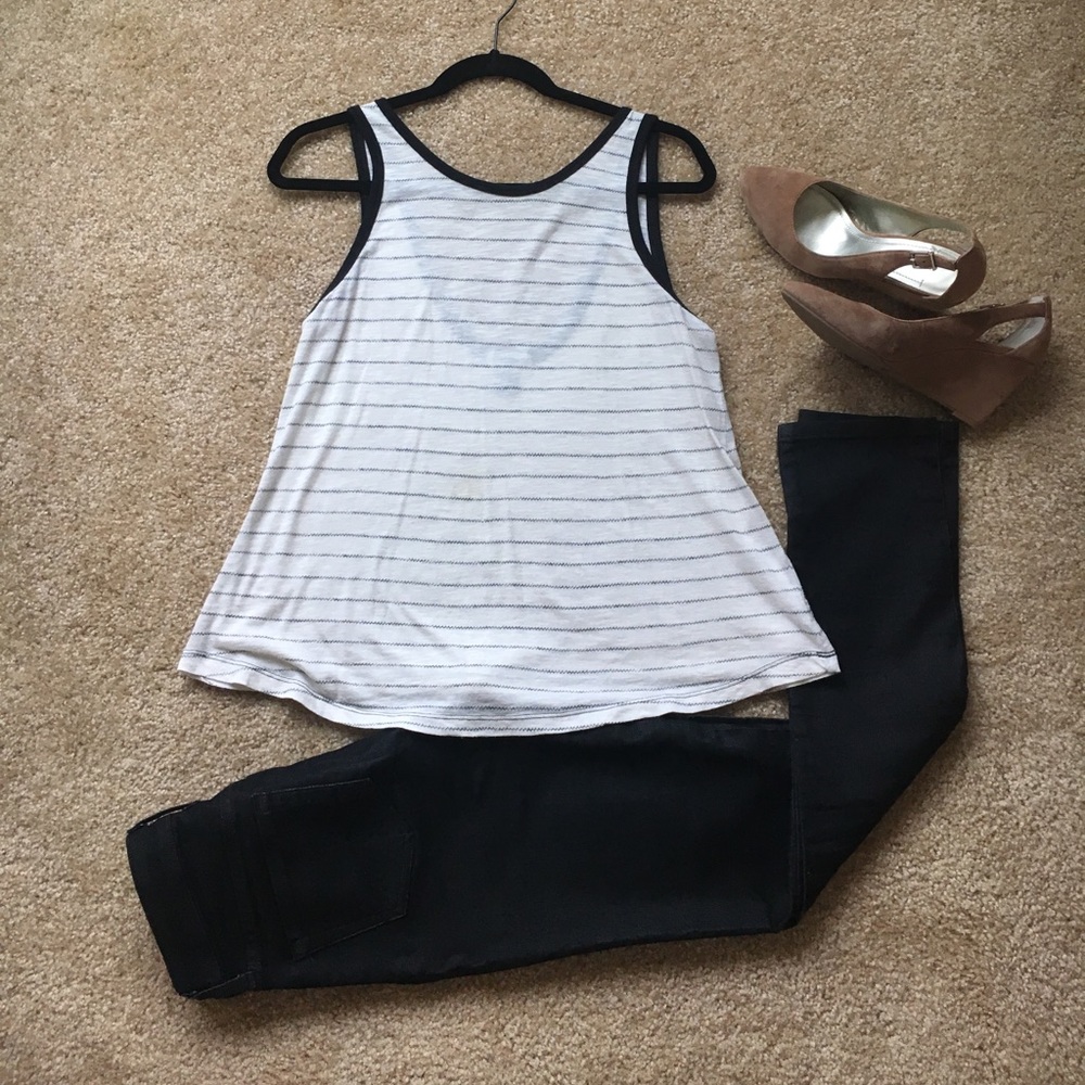 Old Navy Striped and Scooped-Back Swing Tank